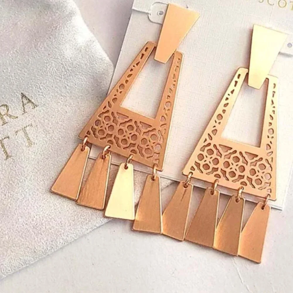 Kendra Scott Rose Gold Kase Fringe Earrings